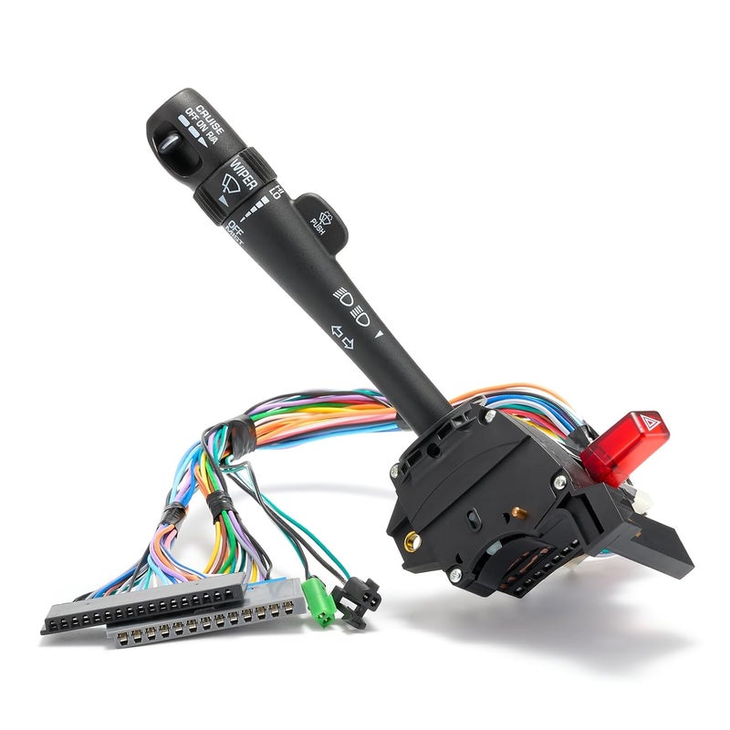 Lin Cin Yin Turn Signal Switch for 1999-2002 Chevy Silverado Avalanche Tahoe Suburban GMC Sierra Yukon 1500 2500 3500 Cadilla Escalade Multifunction Wiper Control, Washers, Hazard, Cruise Control 26100839 CBS1038 - Image 5